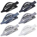 Flat Hair Clip 6 pcs Lay Down Claw Clips Hair Accessories for Women -Grey