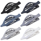 Flat Hair Clip 6 pcs Lay Down Claw Clips Hair Accessories for Women -Grey