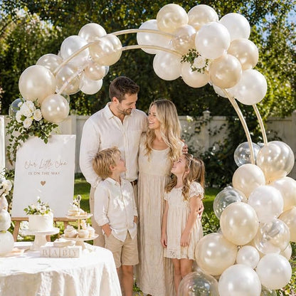 Pearl White Balloons, 12 Inch Double Stuffed Pearl Balloons - Image 5