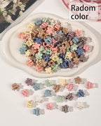 100 Pack Mini Flower Hair Clips for Girls, Toddlers, and Babies – Small Claw Clips for Thin Hair, Non-Slip & Durable Plastic, Random Colors – Cute Hair Accessories for Kids & Women