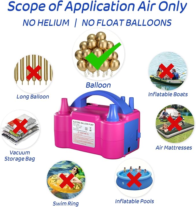 Electric Balloon Pump for Party Decorations – Portable Inflator, Auto Shutoff - Image 6