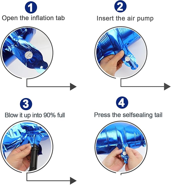 Navy Blue 15 Balloon - Image 5