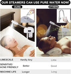 Stand Ozone Professional Facial Steamer with Digital Display, Adjustable Height & Rolling Base, Timer Function, 360° Rotatable Nozzle, Hot Mist Function, Use for Home, Salon SPA (White)