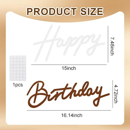 TONIFUL Happy Birthday Sign for Backdrop - Image 3