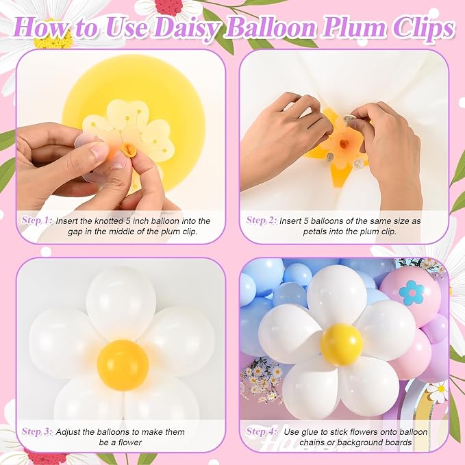Daisy Balloon Garland Arch Kit - Image 8