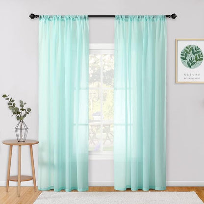 MYSKY HOME Crushed Voile Sheer Curtains by MYSKYHOME