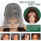 30 Inch Chocolate Brown Human Hair Wig 13x6 Body Wave Lace Front Wigs Human Hair Pre Plucked M Hairline 200 Density 13x6 HD Frontal Glueless Colored Brown Human Hair Wig for Women