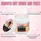 16oz Big Capacity Braid Gel Good for Twist, Locs, Braids, Edge No Flake Extra Hold High Shine Braiding Gel & Edge Control, Loc Gel Long Lasting for Locks, Cornrows Smooths & Tames Frizz