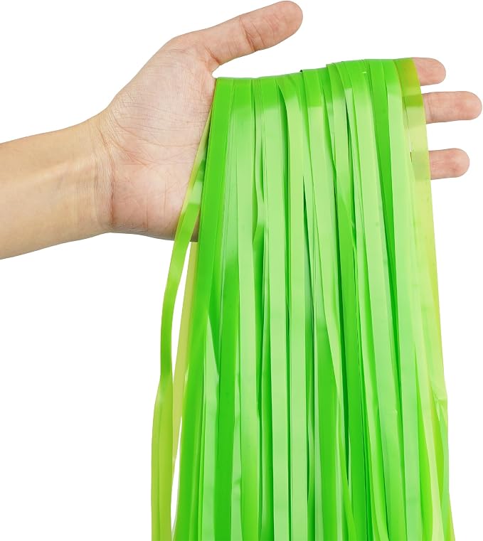 Lime Green Streamers Party Backdrop - Image 4