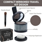 2 Pack Hairline Powder for Women and Men, Used to Root Touch Up Hair Color, Thinning and Gray Hair Coverage and Bald Spots Coverage, Dark Brown