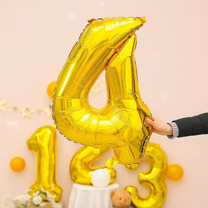 40 Inch Gold Number Balloons, Helium Mylar Foil Number Balloons - Image 5