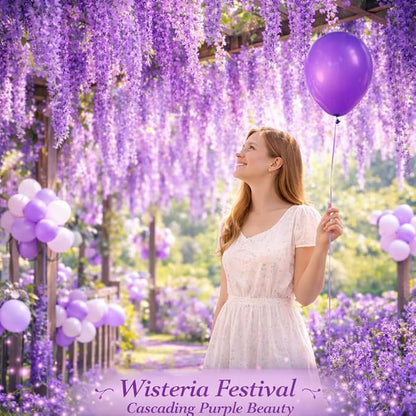 Purple Balloons 100 Pack, 12 Inch Latex Party Balloons, Round Helium Balloons - Image 5