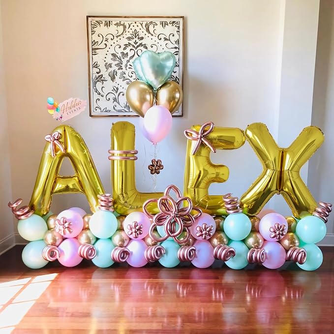 Letter Balloons Gold Party Balloon - Image 5