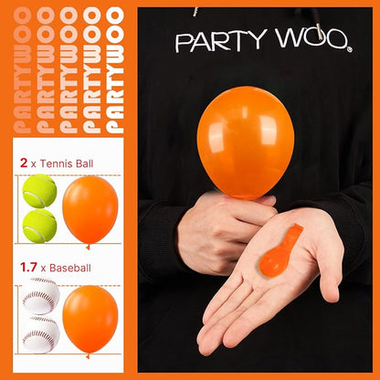 PartyWoo Orange Balloons 50pcs Orange Latex Helium Balloons 5 Inch | Birthday - Image 3