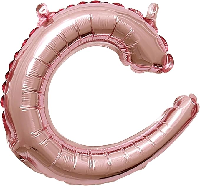 Rose Gold Script Shaped Foil Balloon by AmscanPartySupplies
