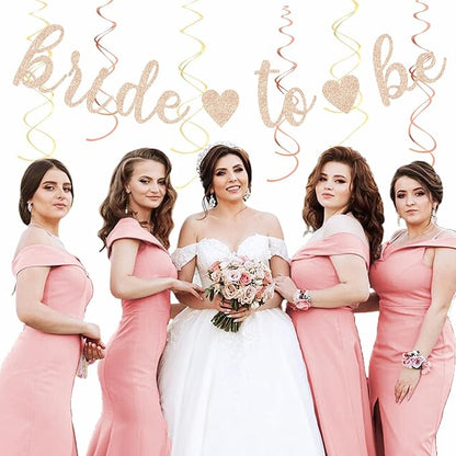 Blush-Pink Rose-Gold Bridal-Shower Party Decorations - Image 7