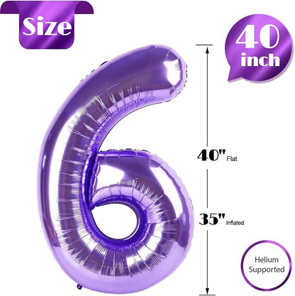 Purple Number 6 Balloon 40 Inch - Image 5