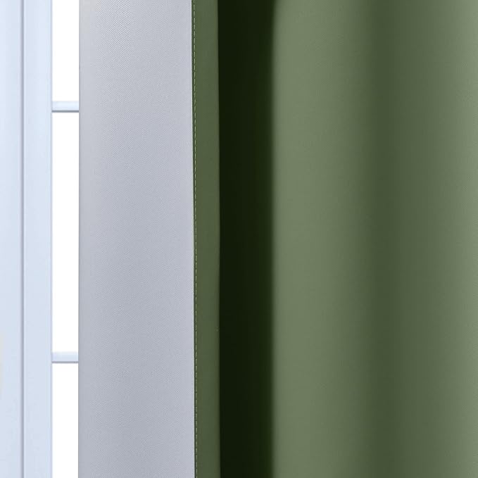 Yakamok Ombre Curtains Sage Green and Greyish White - Image 6