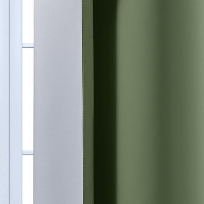 Yakamok Ombre Curtains Sage Green and Greyish White - Image 6