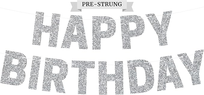 Pre-Strung Happy Birthday Banner by PerfectOccasion