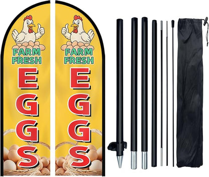 Farm Fresh Eggs Feather Flag by WOANIXY---ProfessionalCustomFeatherFlagCustomBanner