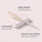 The Hair Edit Section & Style Rat Tail Comb, Fine-Tooth Teasing & Sectioning Comb for Precision Parting, Smoothing, Lifting & Creating Sleek Buns, Ponytails, Braids & Updos, Hair Combs for Women