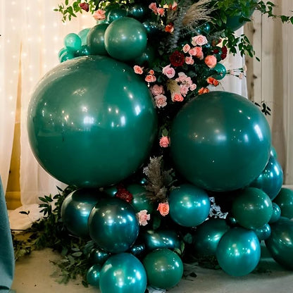 Voircoloria 110pcs Dark Green Latex Party Balloons, 12inch | - Image 5