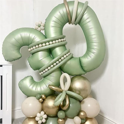 25th Birthday Balloons Sage Green - Image 6