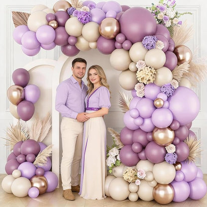 Dusty Purple Balloon Arch Kit, Boho Balloon Garland - Image 4