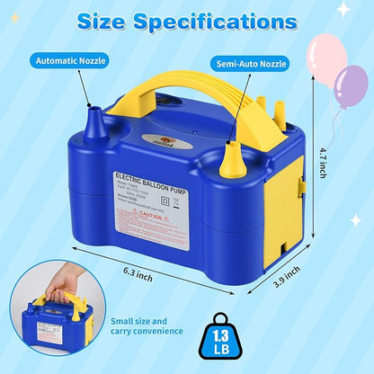 Balloon Pump Electric Portable Dual Nozzle | Air Pump - Image 3
