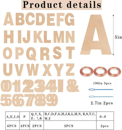 116 Pcs DIY Glitter Customizable Banner Kit Custom Banner Including 111 Letters - Image 2