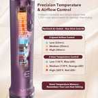 StyleVibe 6-in-1 Air Styler, Hair Dryer & Blow Dryer Brush with Auto Wrap Curl L/R, Fast Drying, Smooth Blowouts, Root-Lift Volume, No Heat Damage Frizz-Free Thermal Brush with Travel Bag