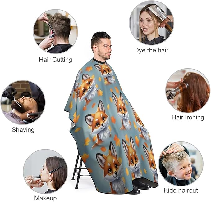 Professional Anti Static Hair Cutting Cape with Elastic Buckle, Waterproof Salon Cape for Coloring/Perming/Styling
