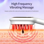 Head Brush Massage, Red & Blue Light Scalp Massager Brush for Hair & Scalp Care, Automatic Vibrating Head Massager with Multiple Modes, Gentle Comb for Home Relaxation & Daily Grooming
