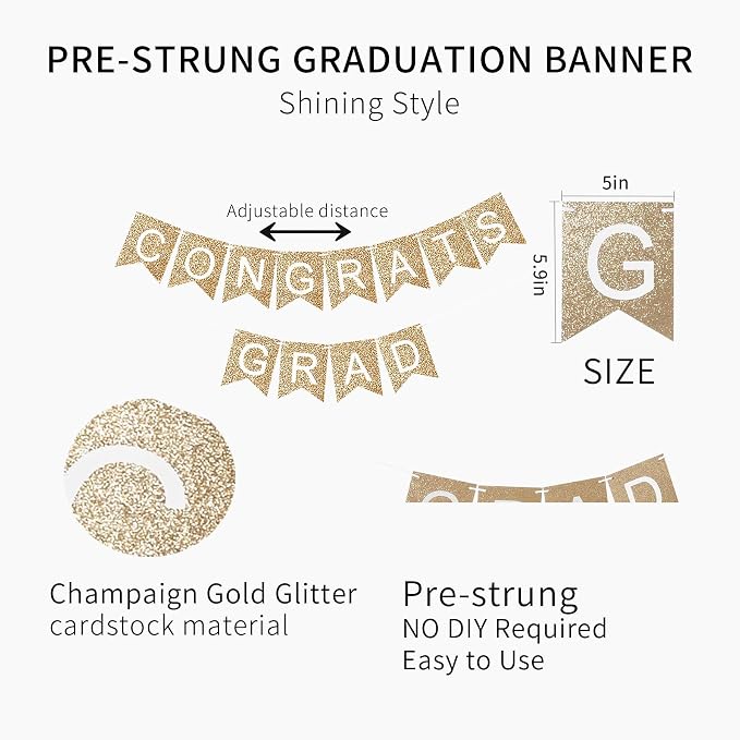 Graduation Decorations 2026, Congrats Grad Banner - Image 2