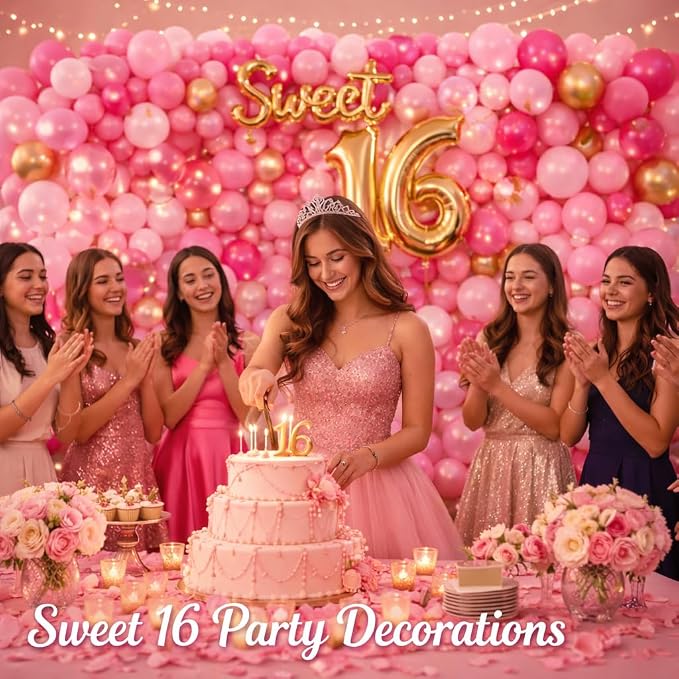 Pink Balloons 12 Inch, 100 Pack Latex Party Balloons, Round Helium Light Pink - Image 2