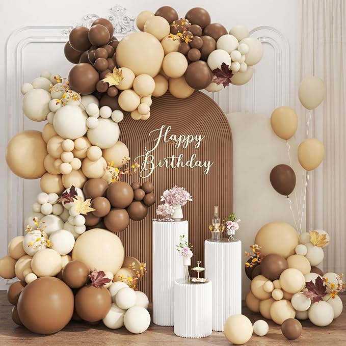 Boho Brown Balloon Garland Arch Kit by Unknown