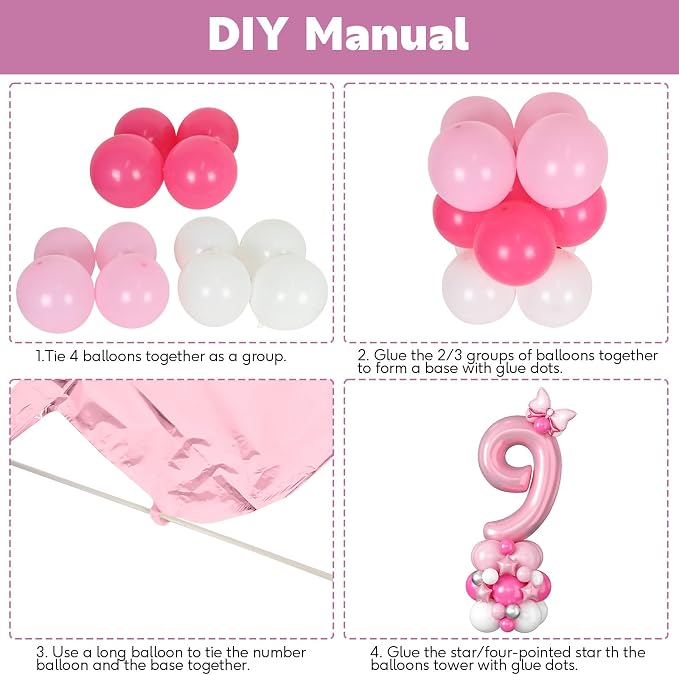 40 Inch Pink Number 9 Balloon for 9th Birthday Decoration Pastel Baby Pink - Image 6