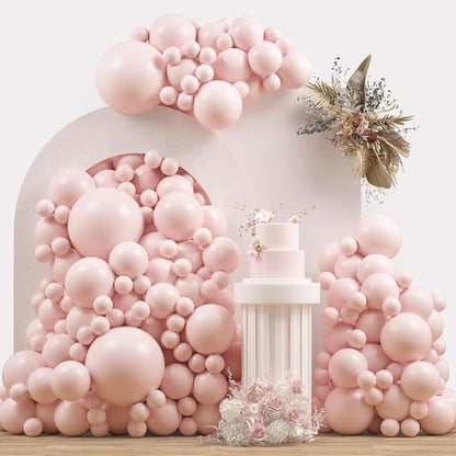 Pastel Orange Double Stuffed Balloons Different Size 115Pcs 5/10/12/18" Peach by JZCZOEB