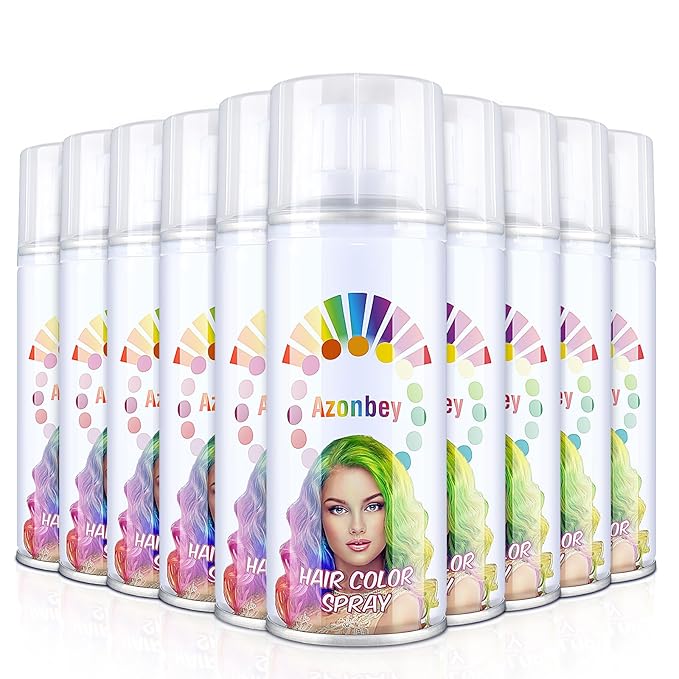 Halloween Hair Spray,Temporary Hair Color Spray for Women Kids Men,Washable Hairspray,Colored Hair Spray,Color Hairspray for Halloween,Party,Cosplay,Christmas Day (White)