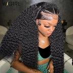 250 Density Deep Wave Lace Front Wigs Human Hair 13x6 HD Lace Front Wigs Human Hair Pre Plucked Glueless Deep Wave Wig Natural Color Deep Curly Wig for Women