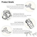Metal Bow Hair Claw Clips Large Bow Hair Clips Silver Bowknot Jaw Clip for Thin Thick Hair Strong Hold Nonslip Stylish Hair Accessories for Women Girls