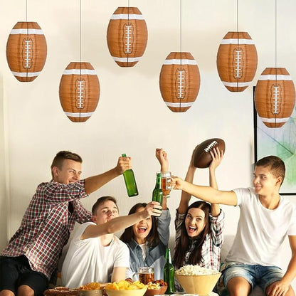 BEISHIDA 12 Inch Football Paper Lanterns 6 Packs Hanging Round Chinese Lantern - Image 5
