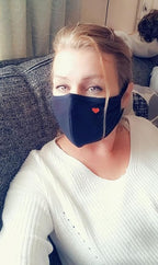 8 Pack Fashion Cute Heart Masks with Adjustable Nose Bridge - Mothers Day Gifts, Gifts for Women Travel Unisex Cotton Cloth Adult Face Mask - Washable Reusable for Women Men Youth