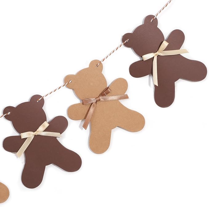 We Can Bearly Wait Teddy Bear Garland -Teddy Bear Birthday or Gender Reveal - Image 4