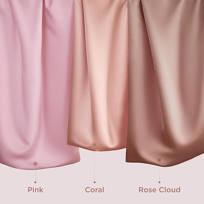 Bedsure Satin Pillowcase 2 Pack Similar to Silk Pillow Cases Standard Size, Pillow Case for Sleeping Women with Envelope Closure, Gifts for Women Men, Rose Cloud, 20x26 Inches, 2pcs