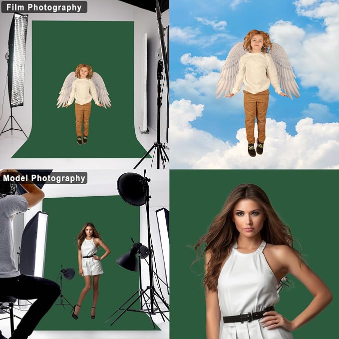 Dark Green Photography Backdrop - Image 3
