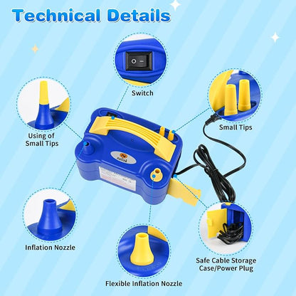 Balloon Pump Electric Portable Dual Nozzle | Air Pump - Image 4