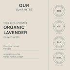 VINEVIDA Organic Lavender Essential Oil 4 oz - Undiluted, DIY Candle Scents for Candlemaking, Bulk for Soap Making
