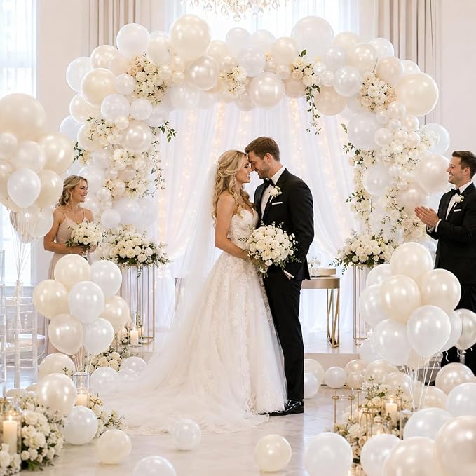 Pearl White Balloons - Image 4